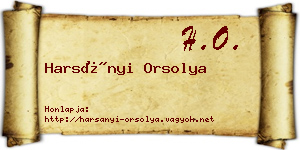 Harsányi Orsolya névjegykártya